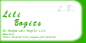 lili bogits business card